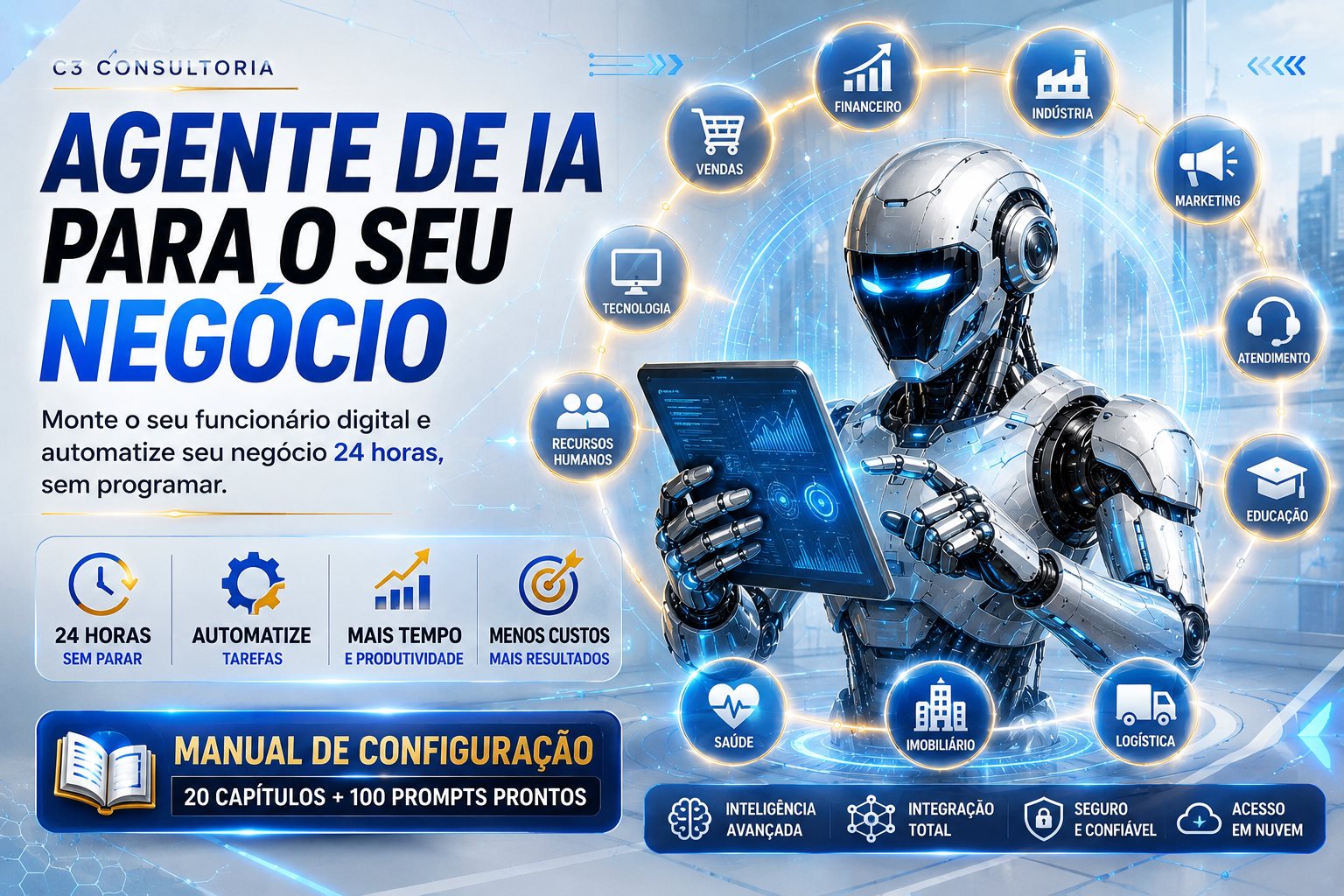 Capa oficial do treinamento Robôs de Automação para sua Empresa