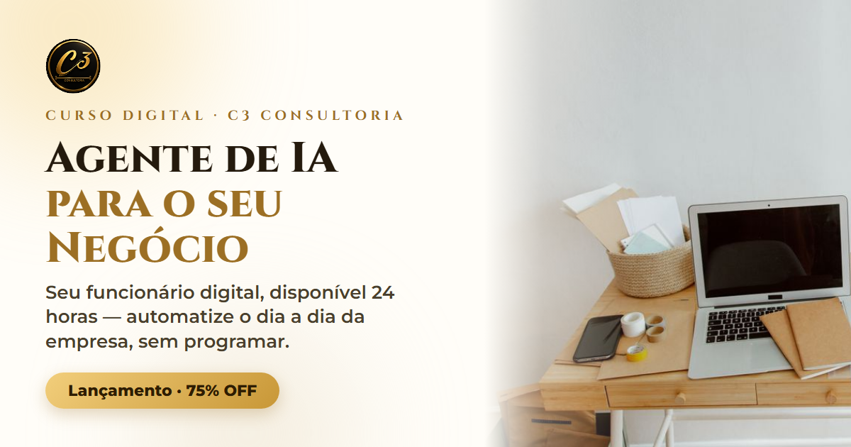 Capa oficial do curso Agente de IA para o seu Negócio