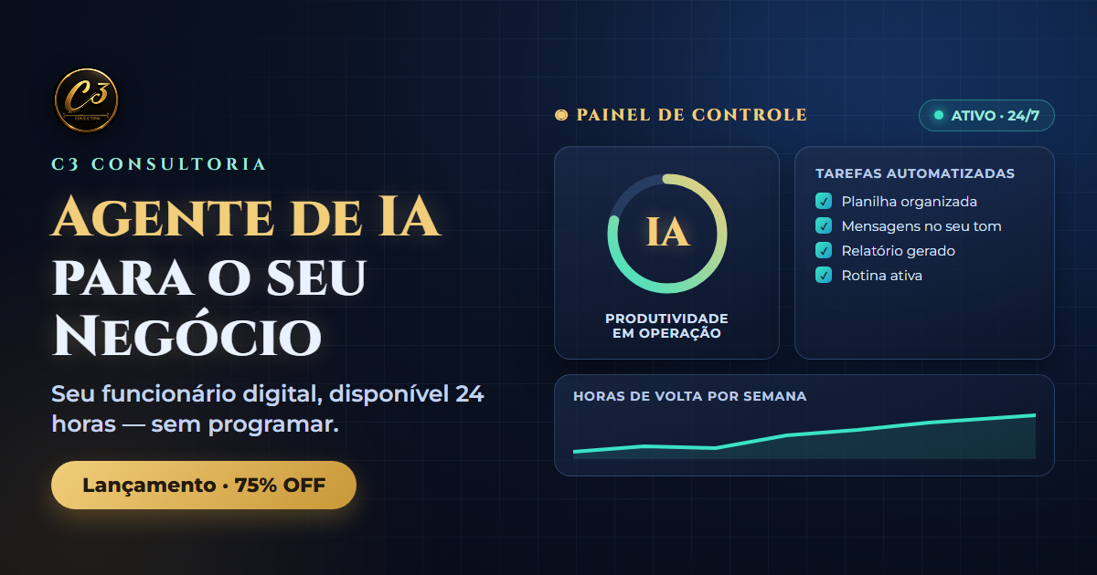 Capa oficial do treinamento Agente de IA para o seu Negócio