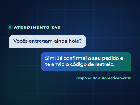 Conversa de atendimento automático respondida na hora