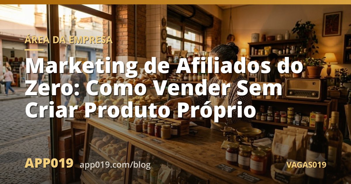 Marketing de Afiliados do Zero: Como Vender Sem Criar Produto Próprio
