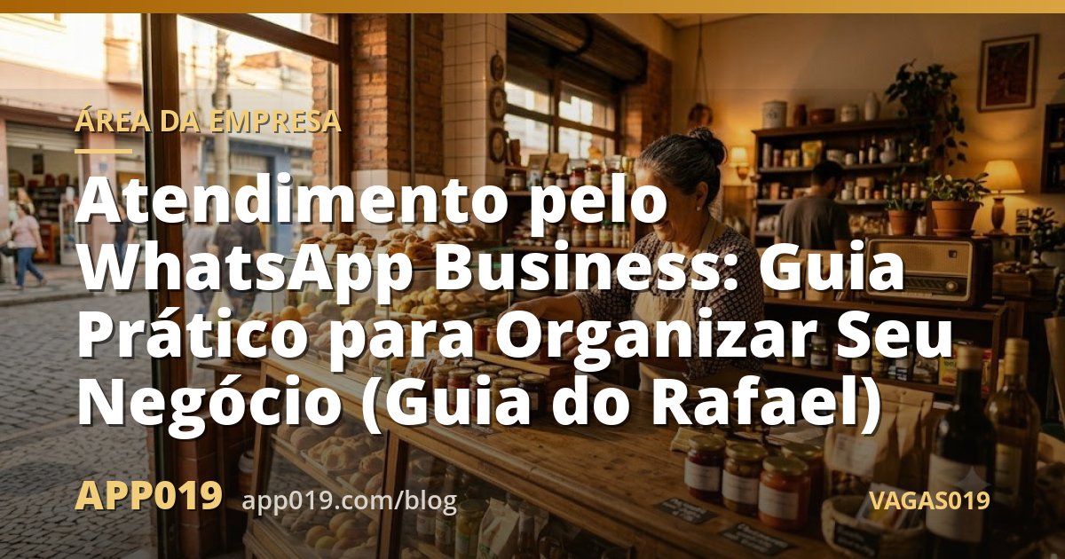 Atendimento pelo WhatsApp Business: Guia Prático para Organizar Seu Negócio (Guia do Rafael)