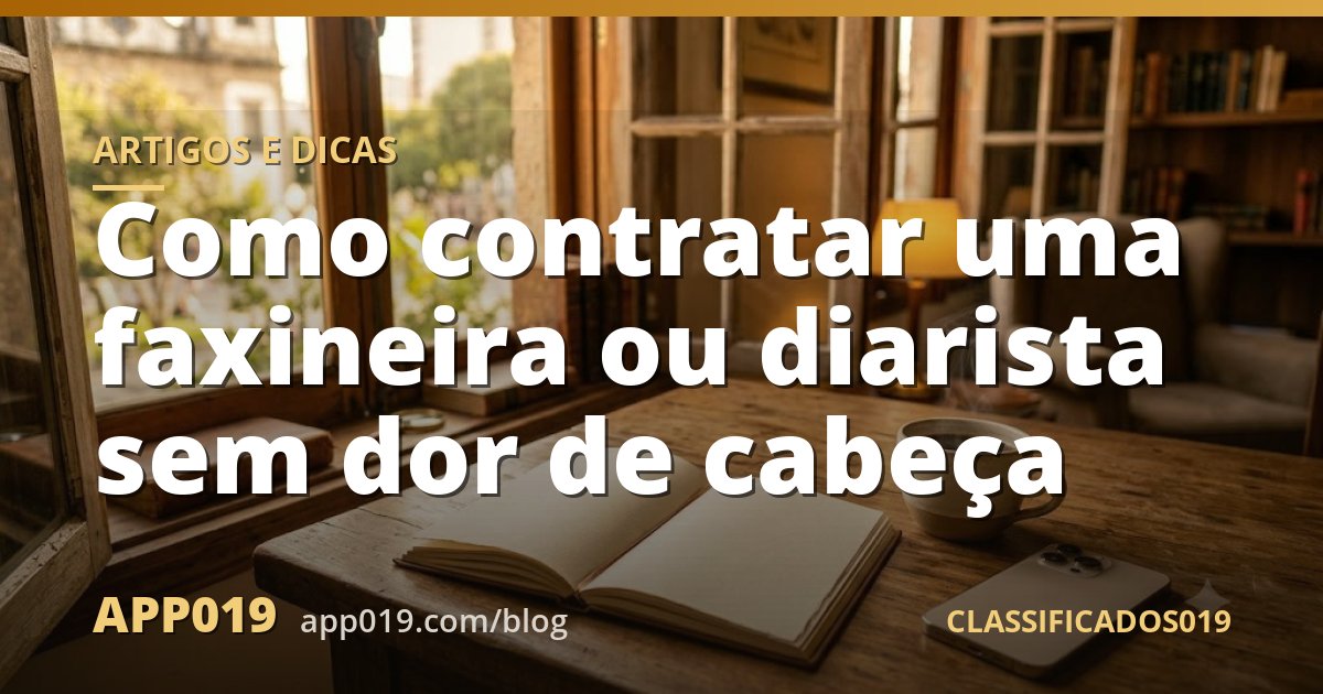 Como contratar uma faxineira ou diarista sem dor de cabeça