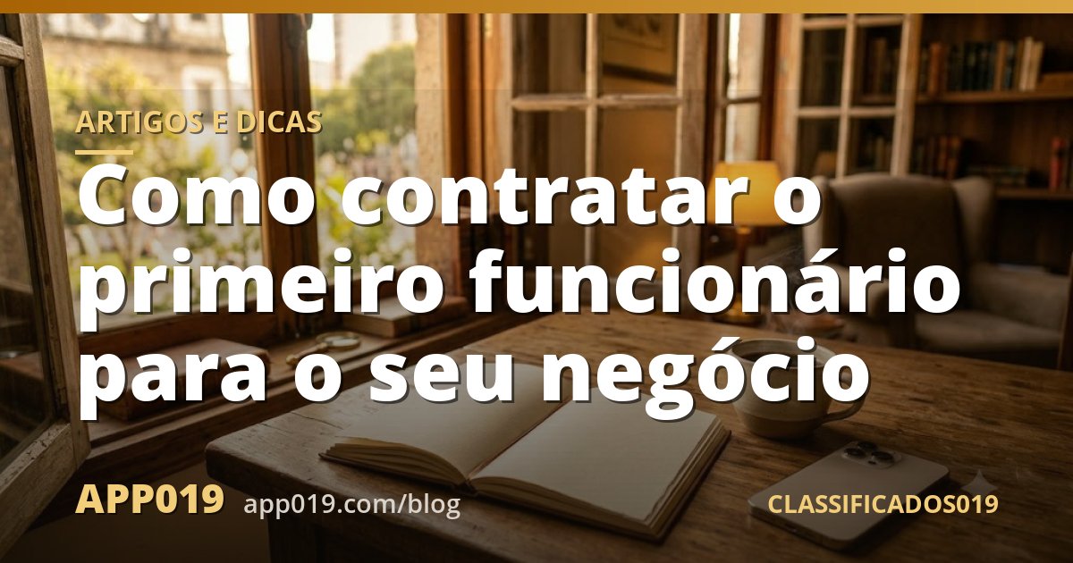 Como contratar o primeiro funcionário para o seu negócio