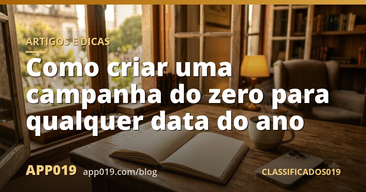 Como criar uma campanha do zero para qualquer data do ano