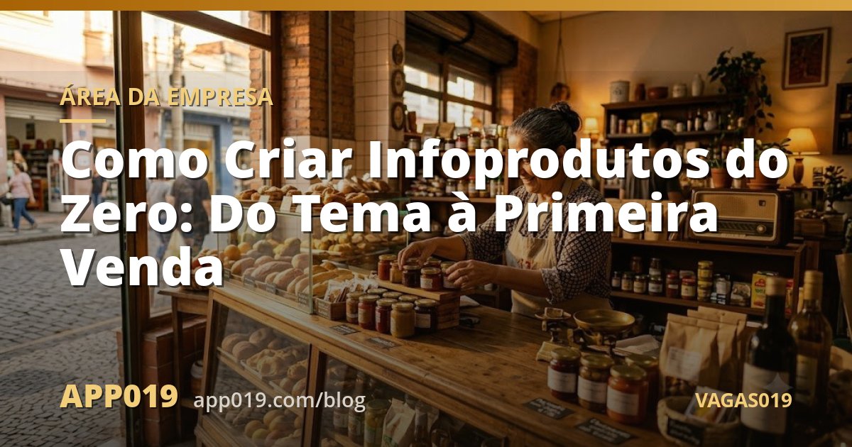 Como Criar Infoprodutos do Zero: Do Tema à Primeira Venda