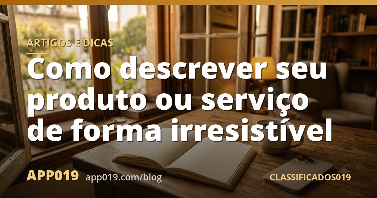 Como descrever seu produto ou serviço de forma irresistível