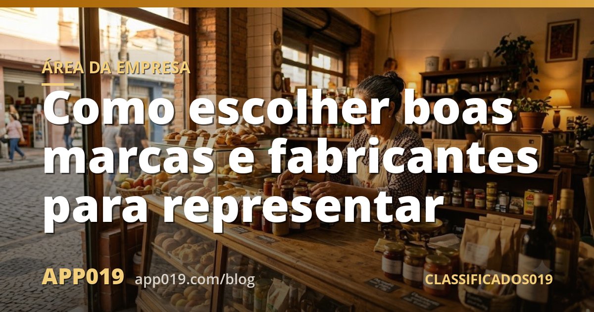 Como escolher boas marcas e fabricantes para representar