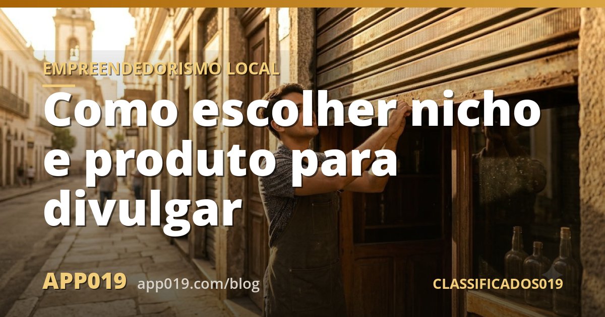 Como escolher nicho e produto para divulgar