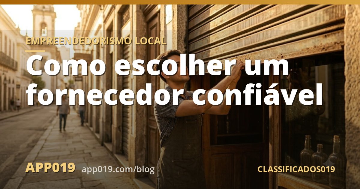 Como escolher um fornecedor confiável