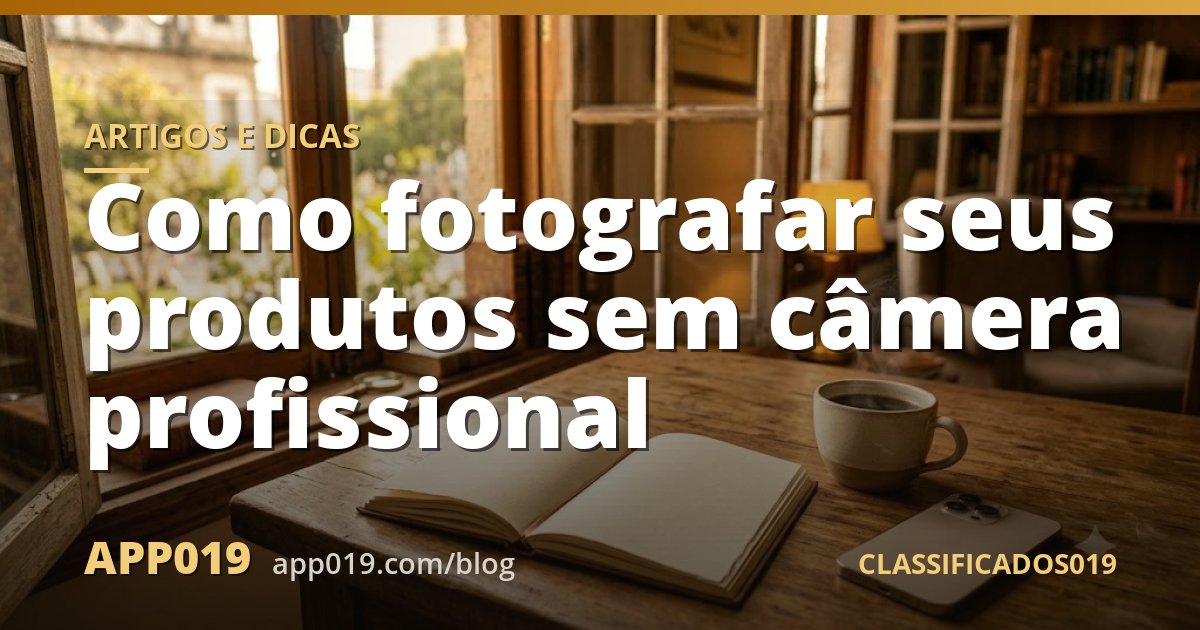 Como fotografar seus produtos sem câmera profissional