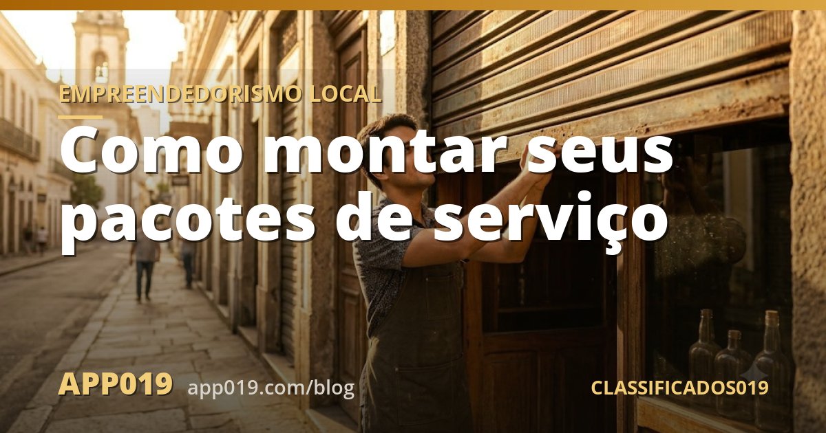 Como montar seus pacotes de serviço