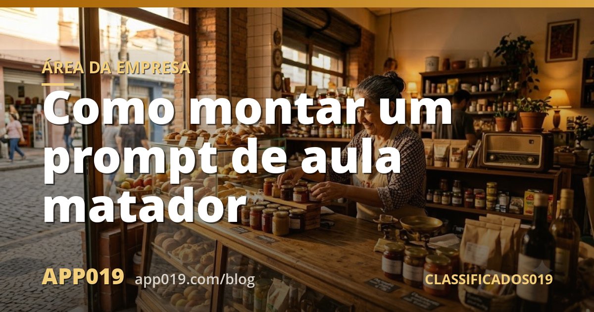 Como montar um prompt de aula matador