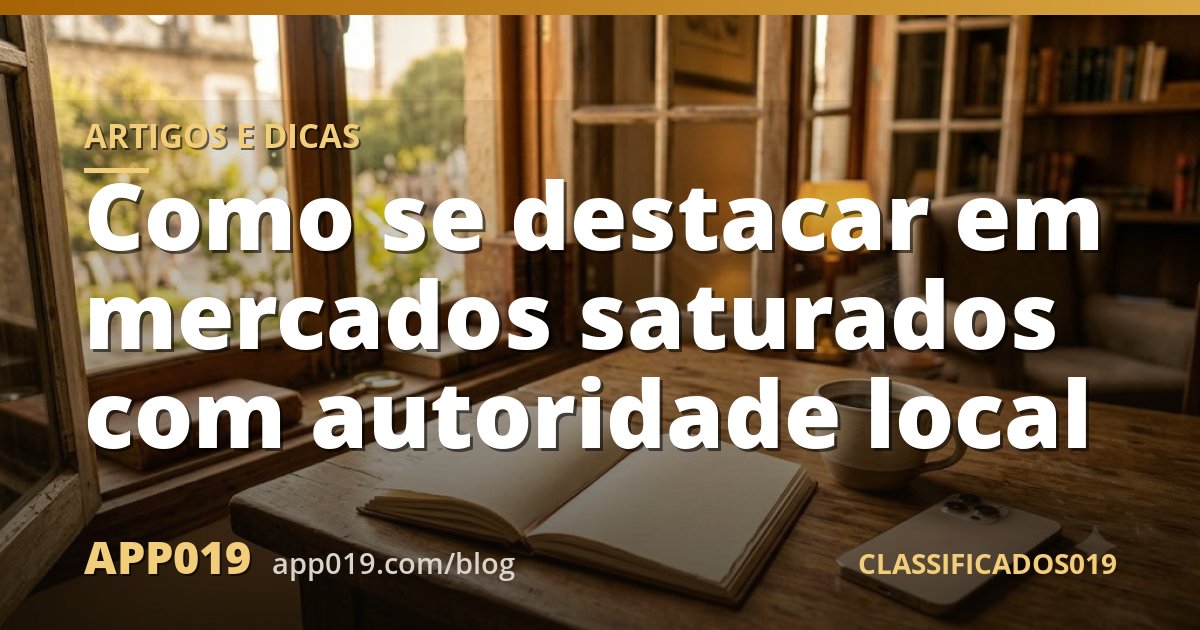 Como se destacar em mercados saturados com autoridade local