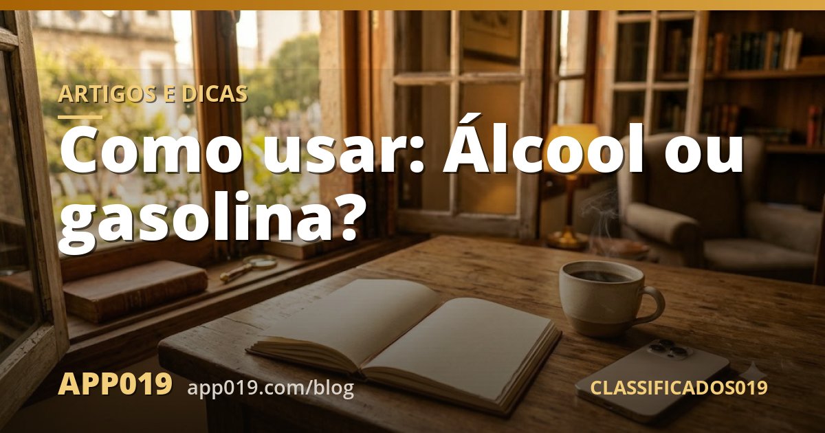 Como usar: Álcool ou gasolina?