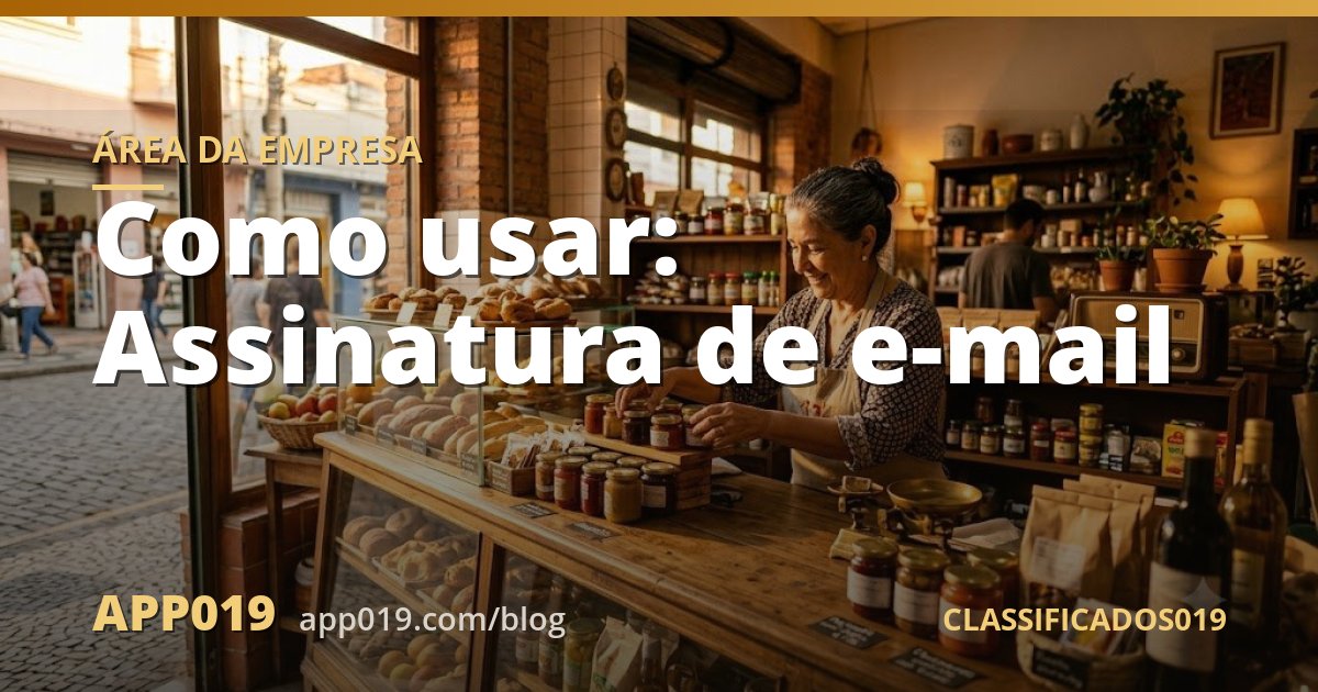 Como usar: Assinatura de e-mail