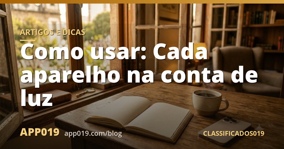 Como usar: Cada aparelho na conta de luz