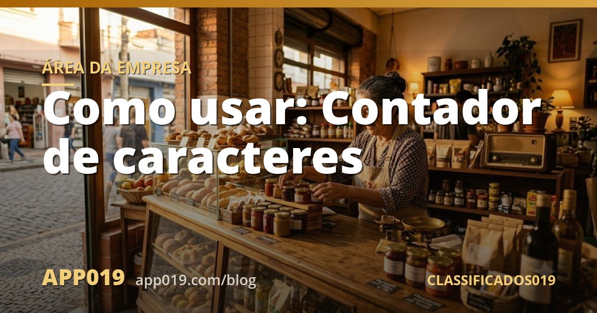 Como usar: Contador de caracteres