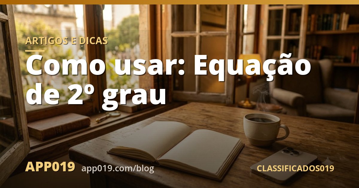 Como usar: Equação de 2º grau