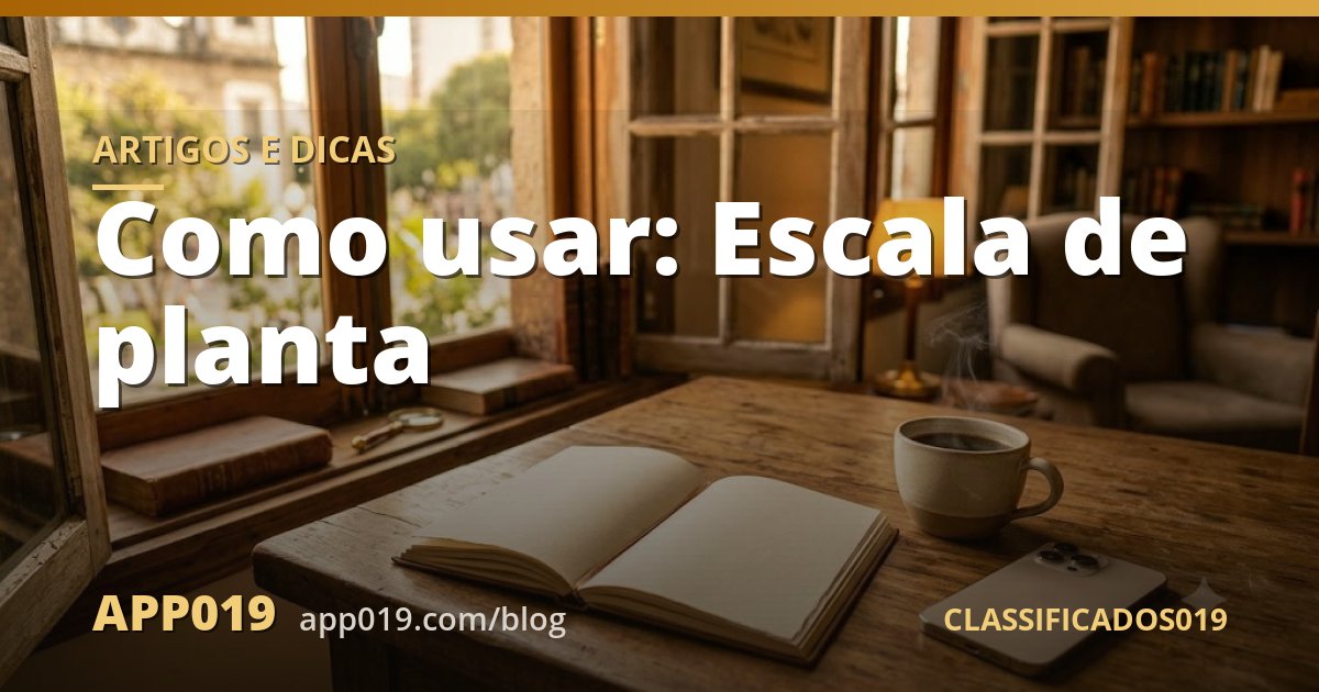 Como usar: Escala de planta