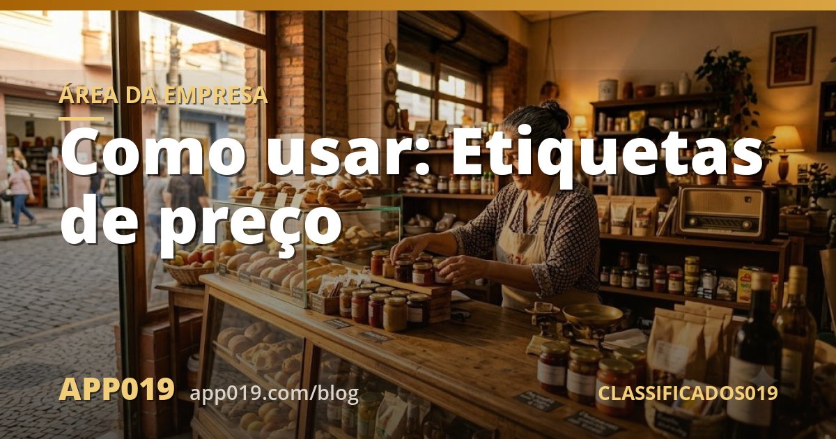 Como usar: Etiquetas de preço