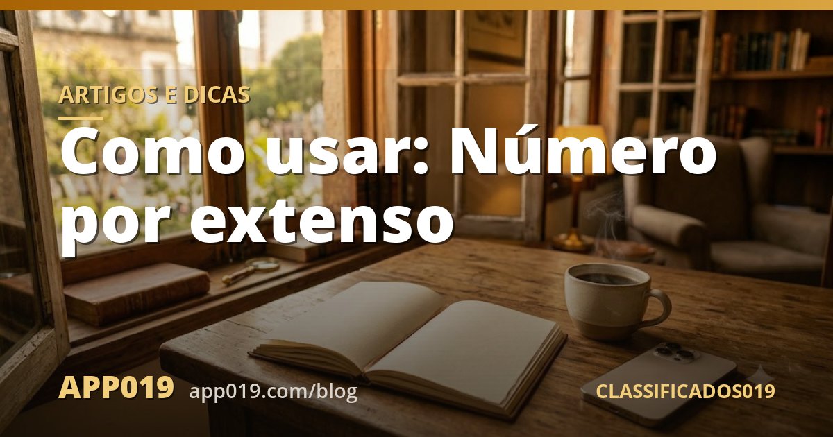 Como usar: Número por extenso