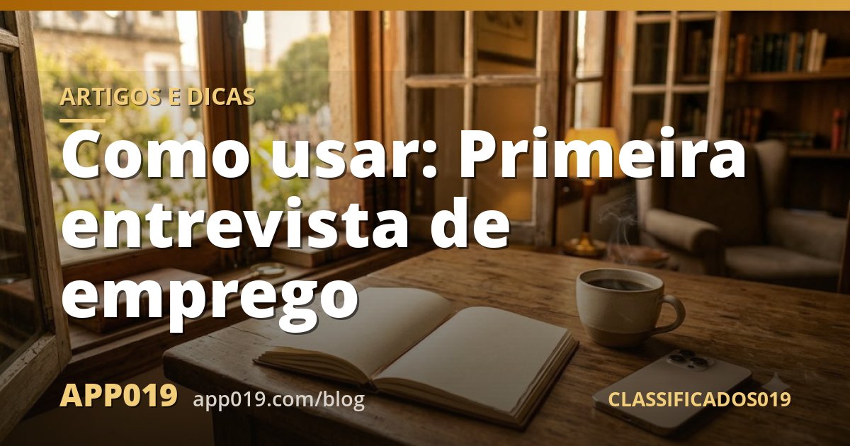 Como usar: Primeira entrevista de emprego