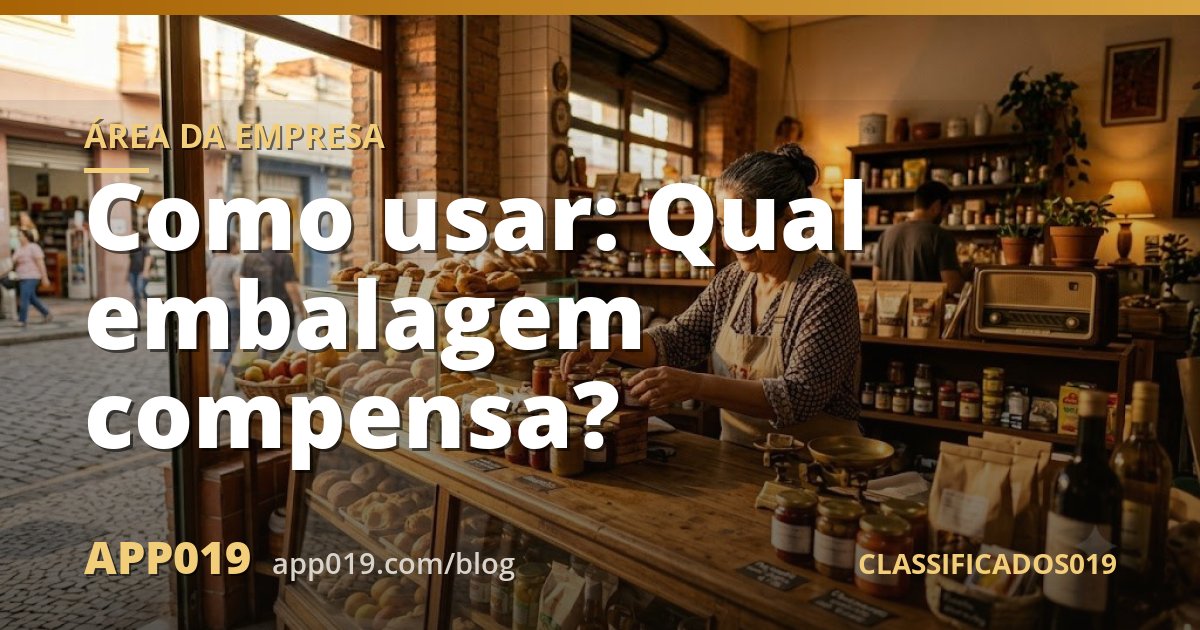 Como usar: Qual embalagem compensa?