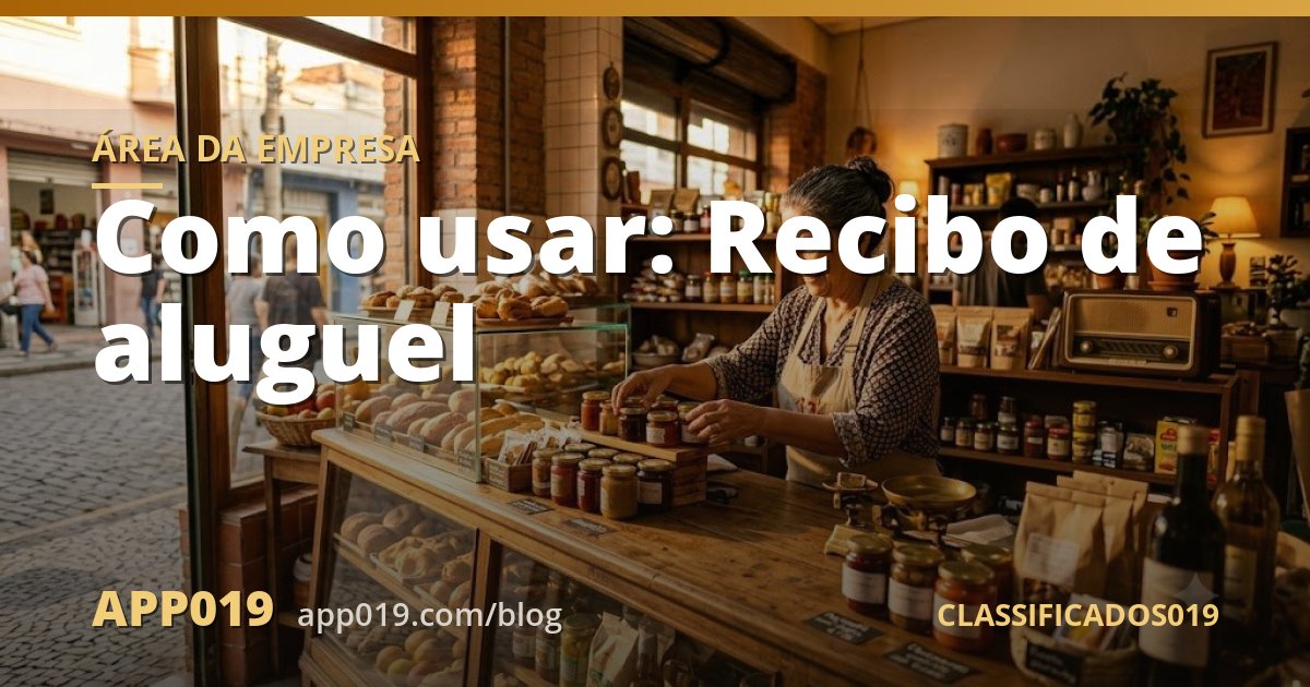 Como usar: Recibo de aluguel