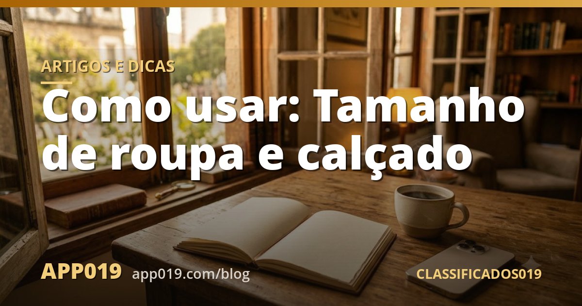 Como usar: Tamanho de roupa e calçado