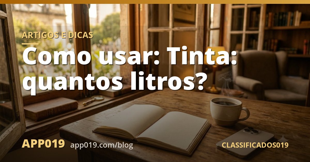 Como usar: Tinta: quantos litros?