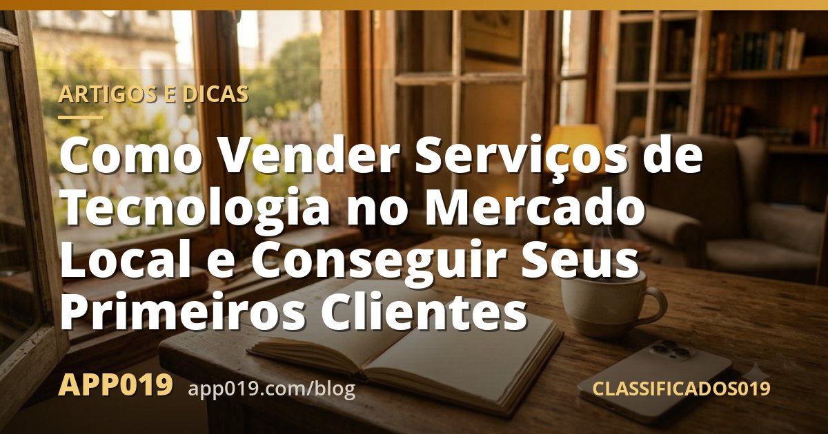 Como Vender Serviços de Tecnologia no Mercado Local e Conseguir Seus Primeiros Clientes