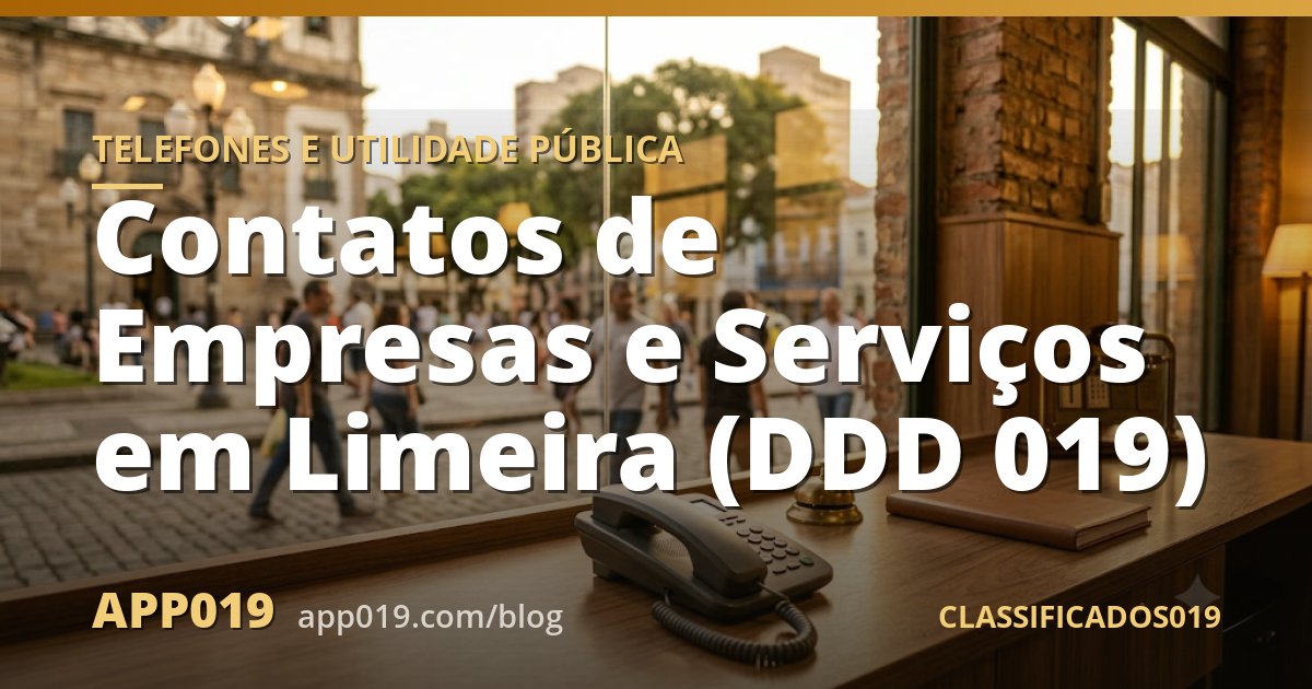 Contatos de Empresas e Serviços em Limeira (DDD 019)