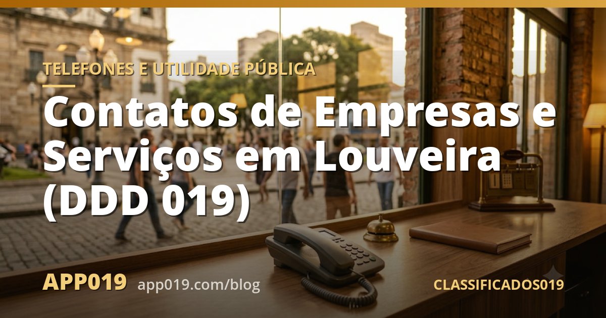 Contatos de Empresas e Serviços em Louveira (DDD 019)