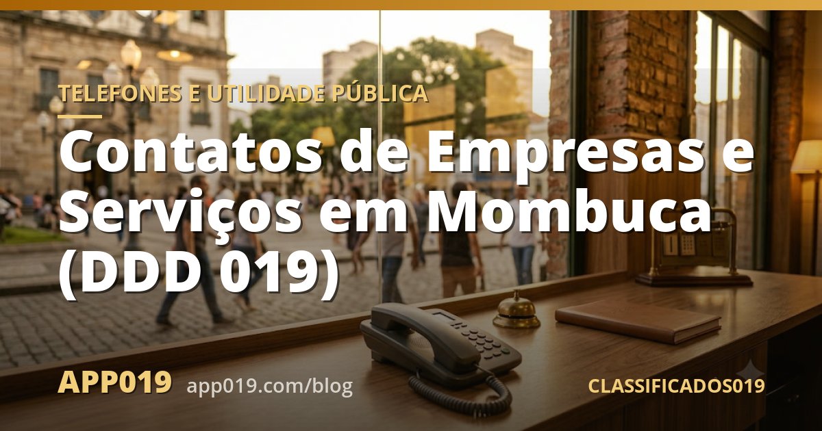 Contatos de Empresas e Serviços em Mombuca (DDD 019)