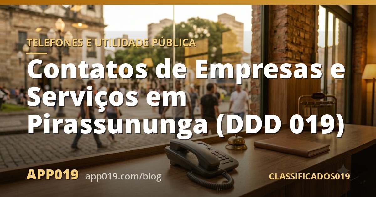 Contatos de Empresas e Serviços em Pirassununga (DDD 019)