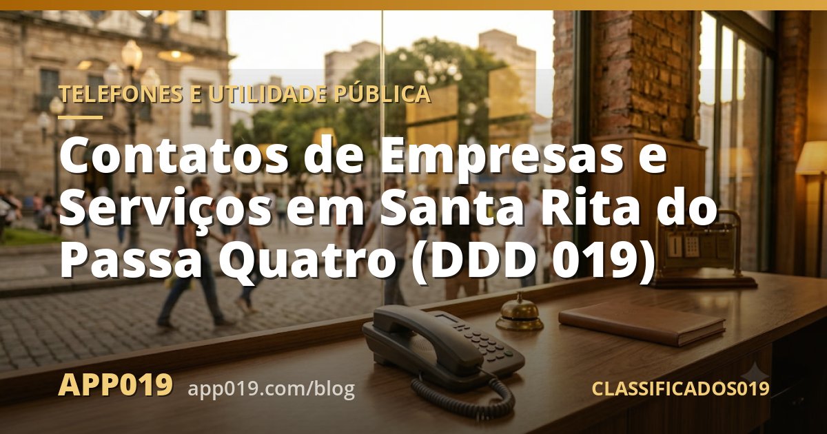 Contatos de Empresas e Serviços em Santa Rita do Passa Quatro (DDD 019)
