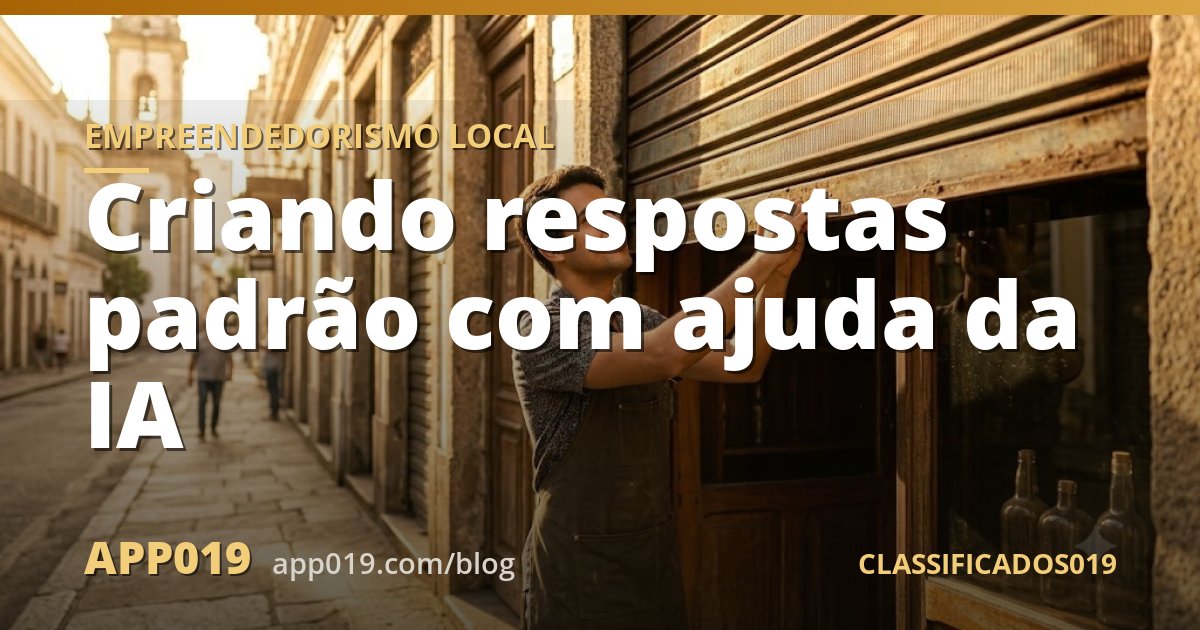 Criando respostas padrão com ajuda da IA