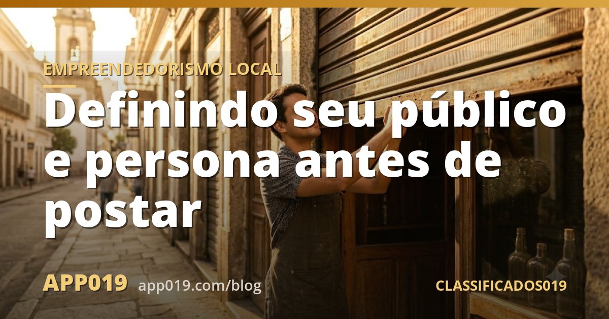 Definindo seu público e persona antes de postar