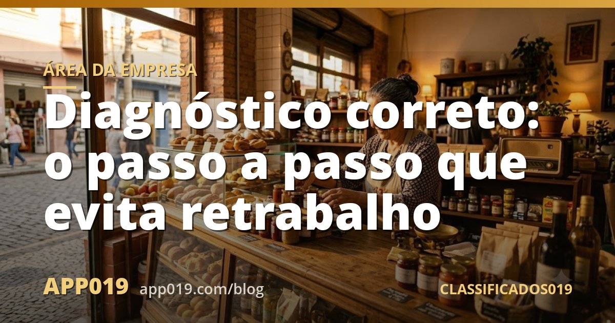 Diagnóstico correto: o passo a passo que evita retrabalho