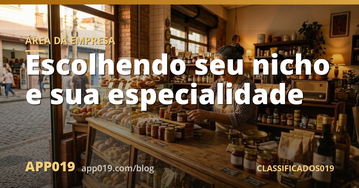 Escolhendo seu nicho e sua especialidade