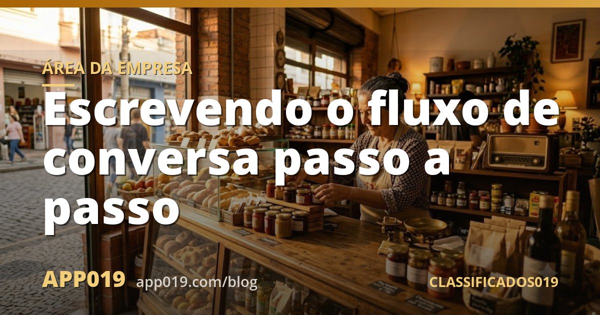 Escrevendo o fluxo de conversa passo a passo