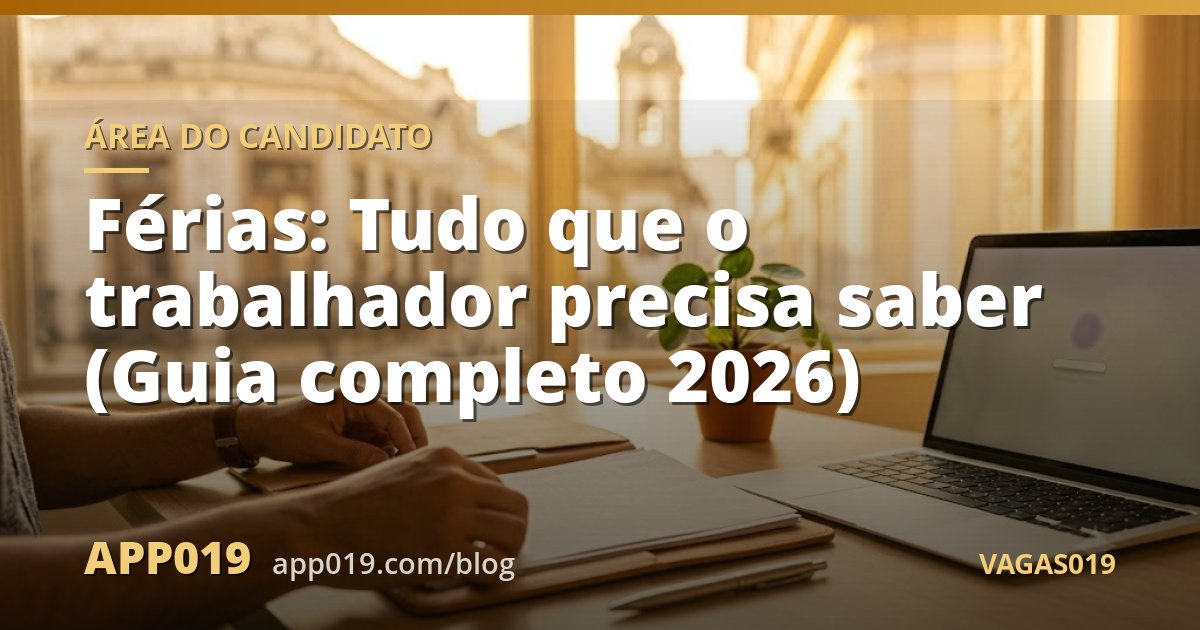 Férias: Tudo que o trabalhador precisa saber (Guia completo)
