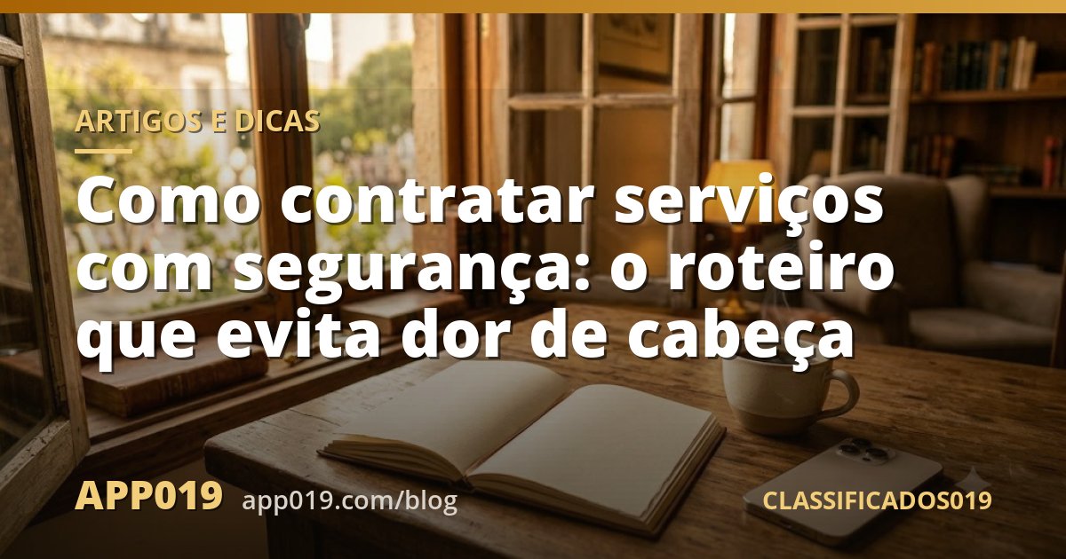 Como contratar serviços com segurança: o roteiro que evita dor de cabeça