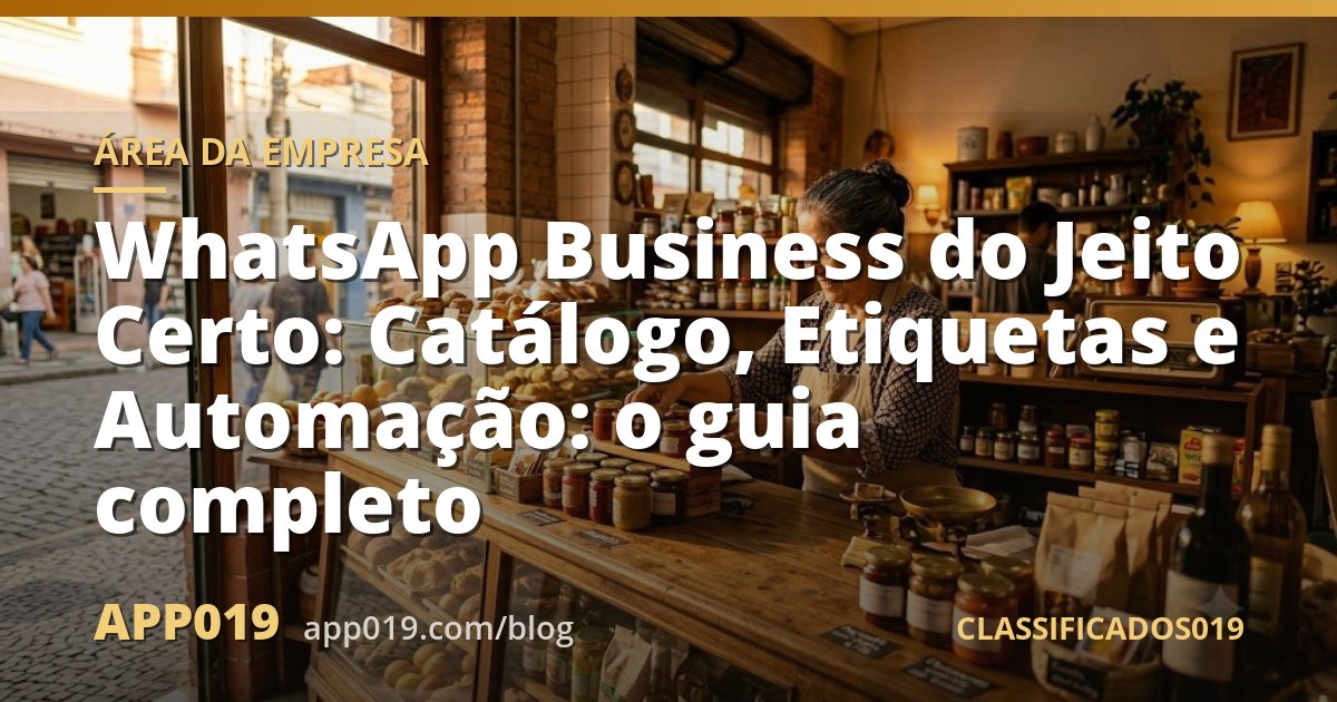 WhatsApp Business do Jeito Certo: Catálogo, Etiquetas e Automação: o guia completo