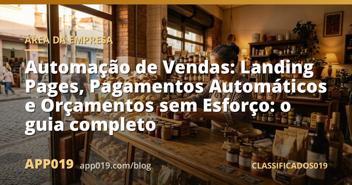Automação de Vendas: Landing Pages, Pagamentos Automáticos e Orçamentos sem Esforço: o guia completo
