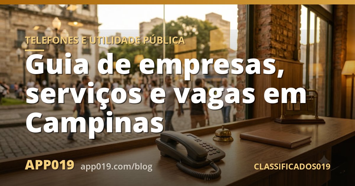 Guia de empresas, serviços e vagas em Campinas