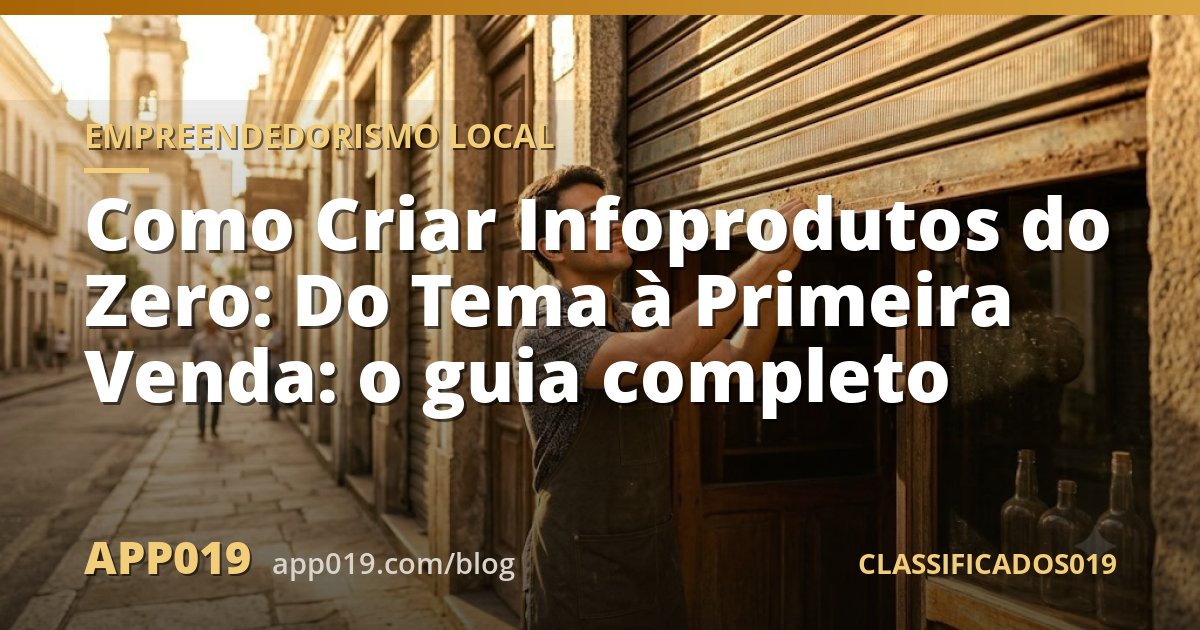 Como Criar Infoprodutos do Zero: Do Tema à Primeira Venda: o guia completo