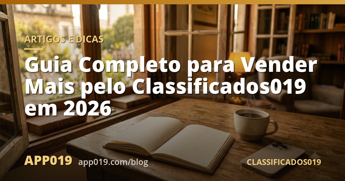 Guia Completo para Vender Mais pelo Classificados019 em 2026