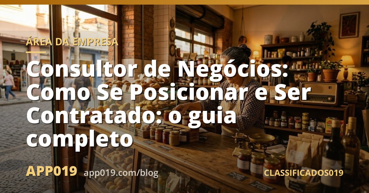 Consultor de Negócios: Como Se Posicionar e Ser Contratado: o guia completo